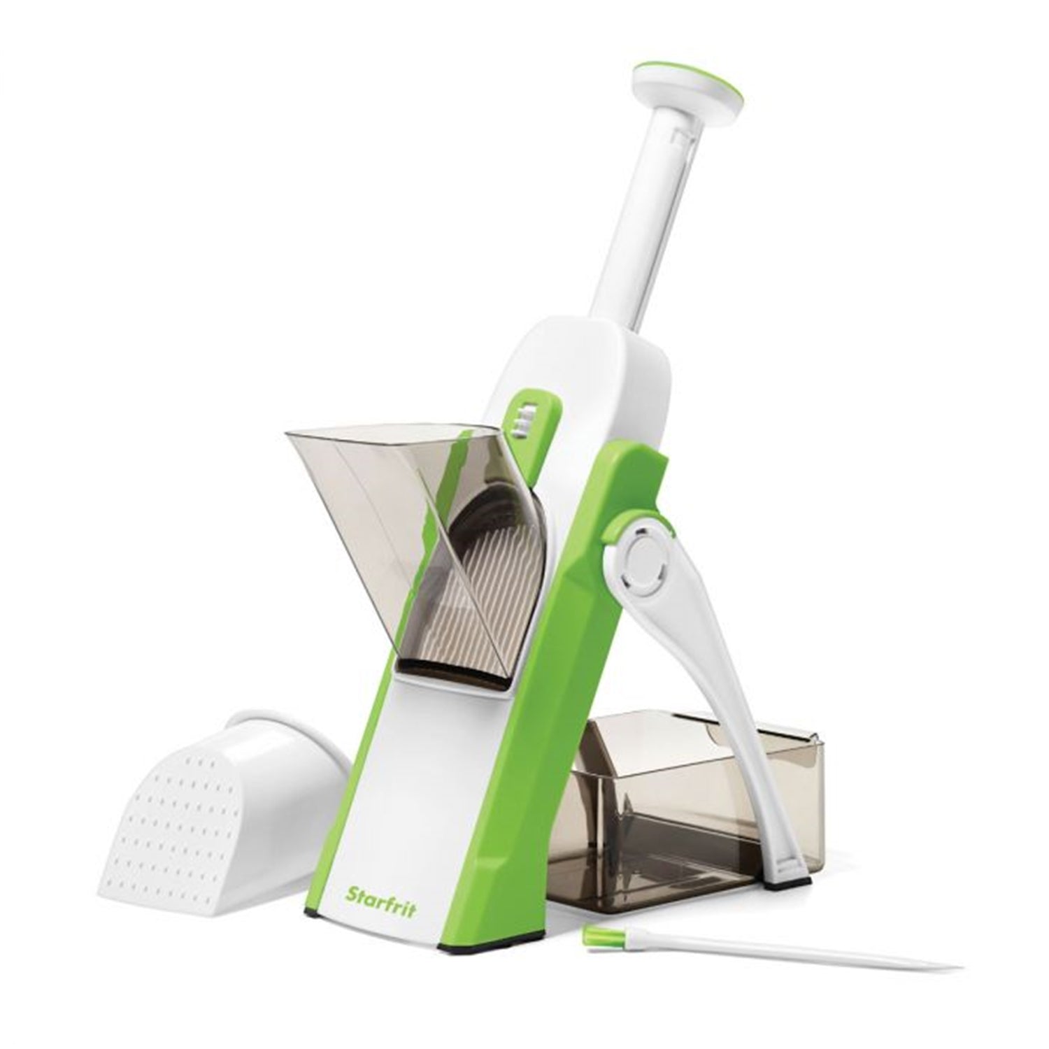 Starfrit - Coupe-Frites/Légumes Pump'N'Slice, Coupe en Bâtonnets, En Dés ou en Tranche, Vert - Simple Boutique