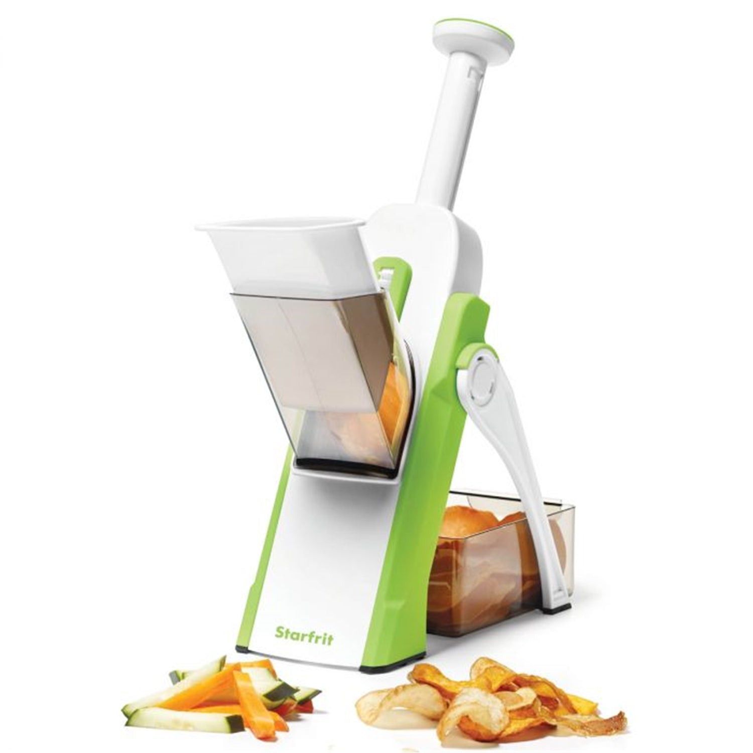 Starfrit - Coupe-Frites/Légumes Pump'N'Slice, Coupe en Bâtonnets, En Dés ou en Tranche, Vert - Simple Boutique