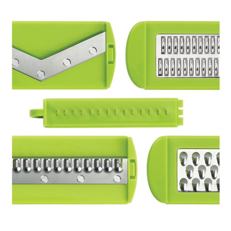 Starfrit - Easy Mandoline avec Lames et Poussoir de Sécurité, Vert - Simple Boutique