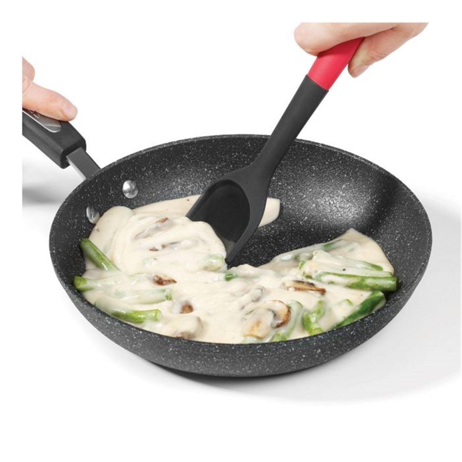 Starfrit - Ensemble 4 Morceaux d'Ustensil de Cuisine, Résiste à la Chaleur, Rouge - Simple Boutique