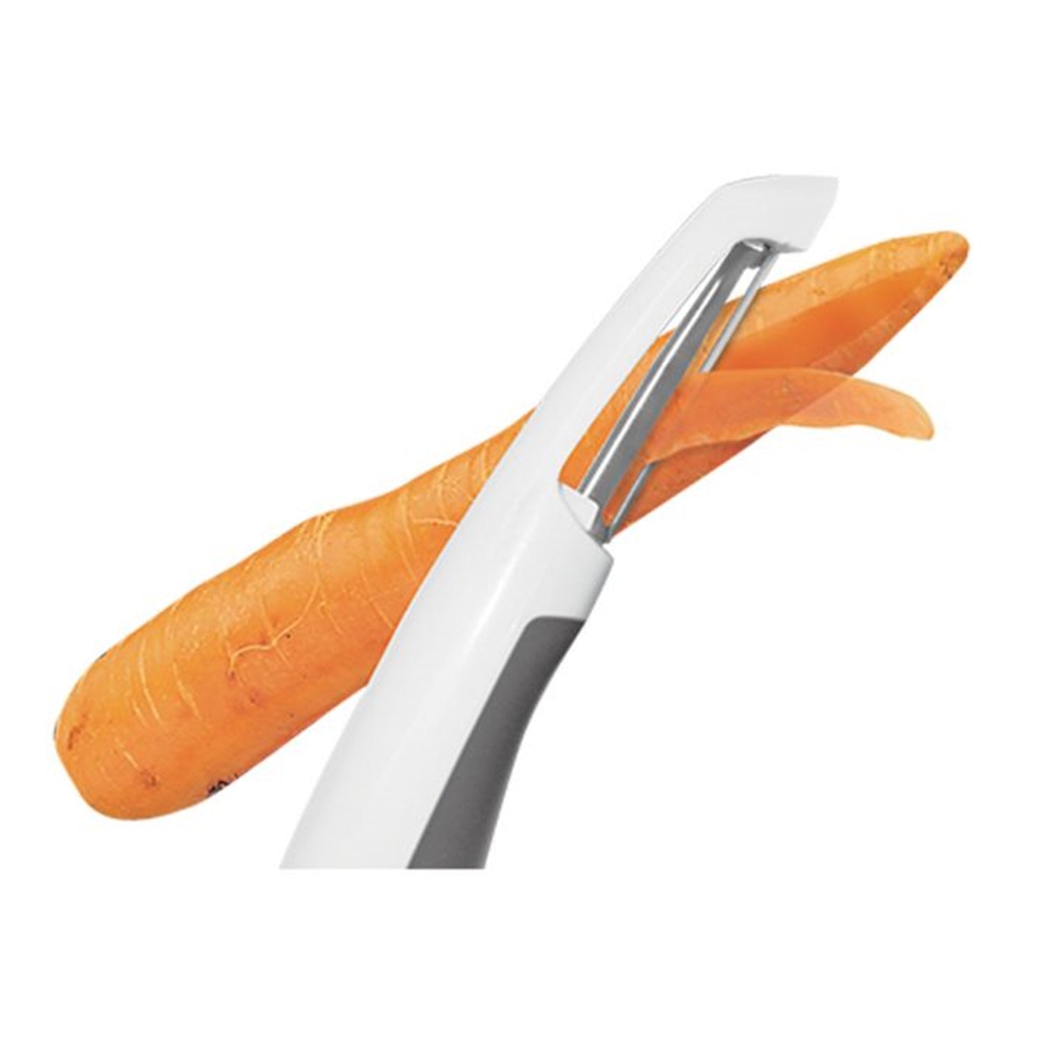 Starfrit - Ensemble de 2 Éplucheurs Super Tranchant, Lame en Acier Inoxydable, Blanc - Simple Boutique
