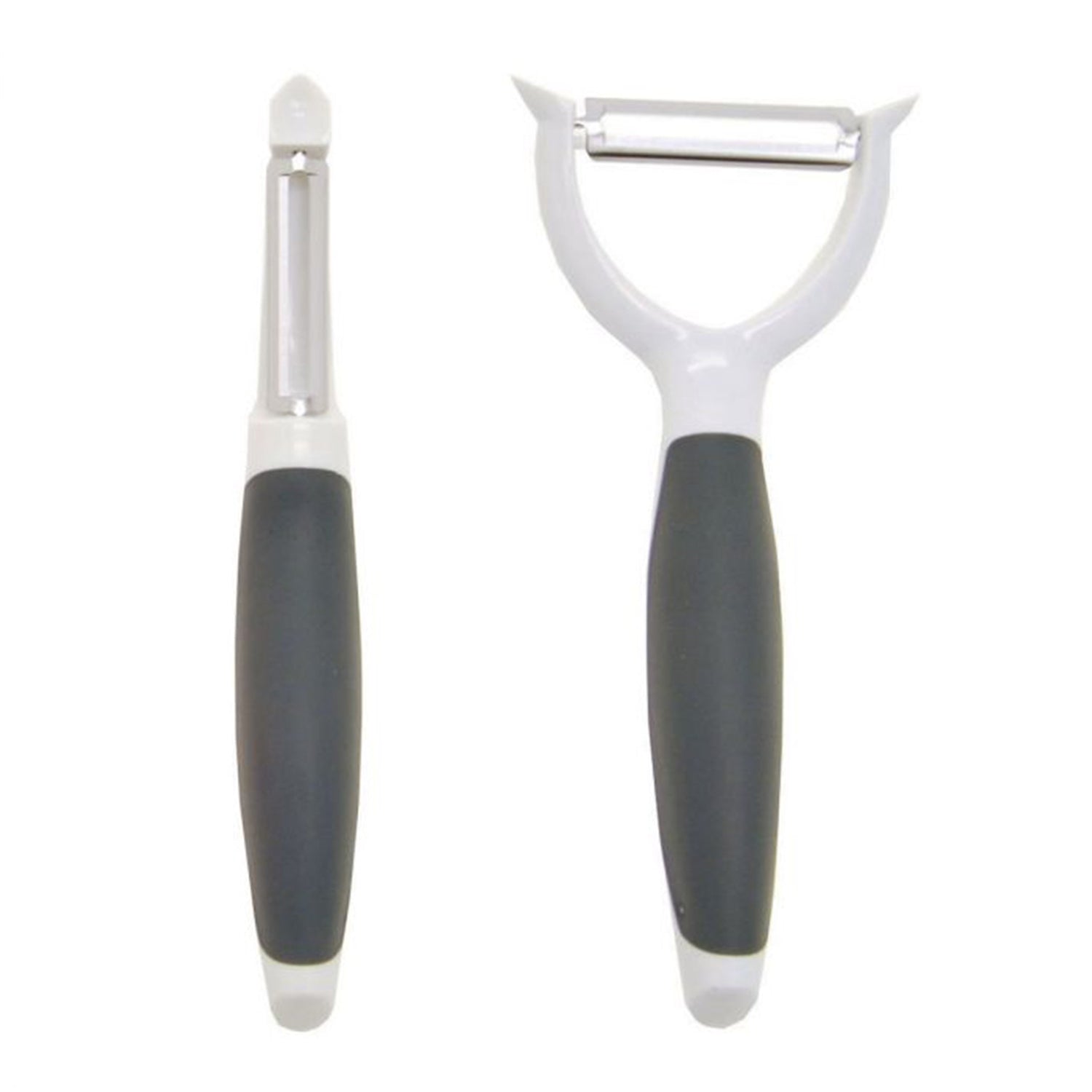 Starfrit - Ensemble de 2 Éplucheurs Super Tranchant, Lame en Acier Inoxydable, Blanc - Simple Boutique