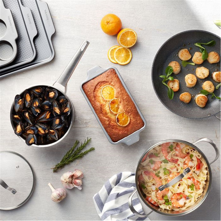 Starfrit - Ensemble de 2 Moule de Cuisson Rond The Rock Wave, Diamètre de 9", Acier au Carbone - Simple Boutique