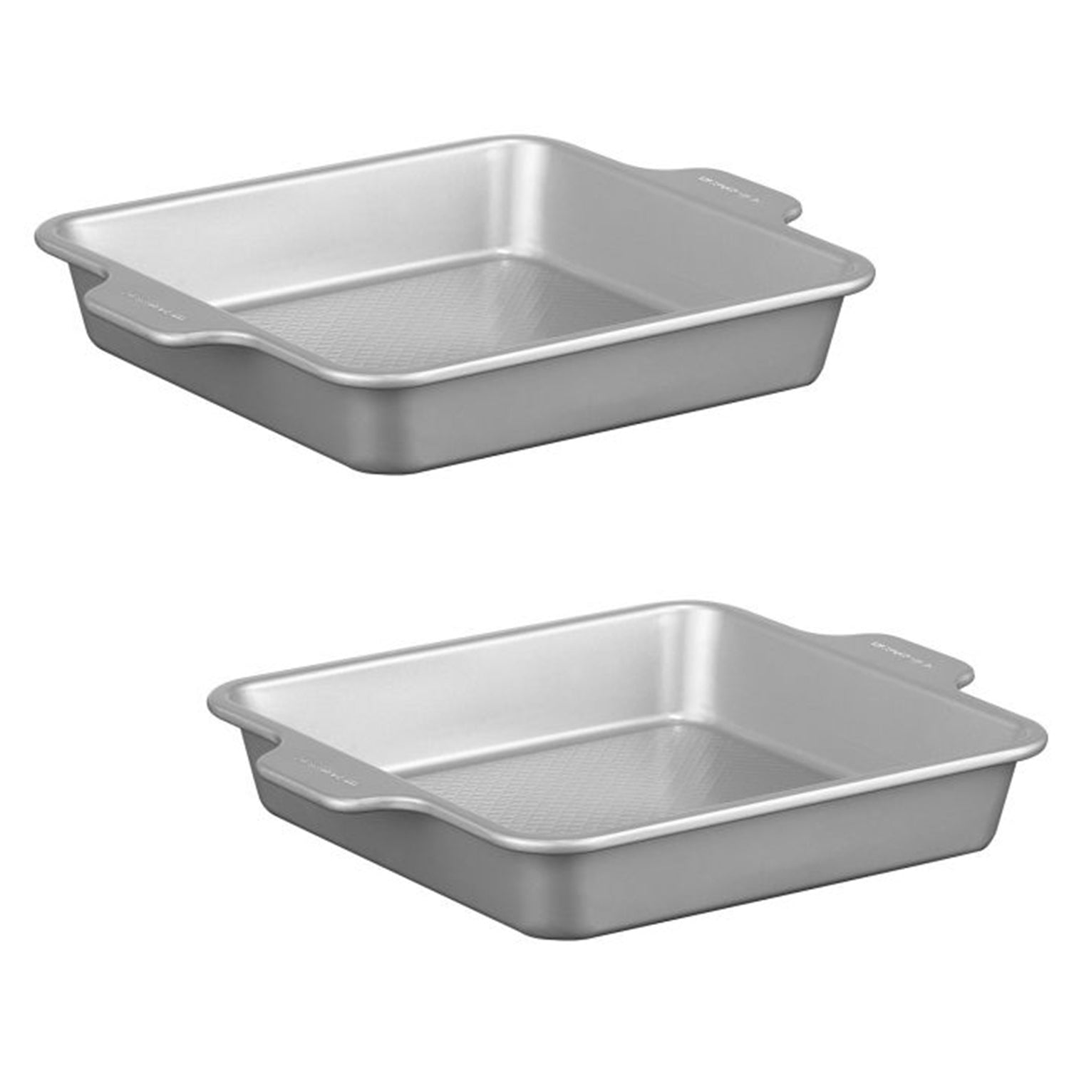 Starfrit - Ensemble de 2 Moules de Cuisson Carré The Rock Wave, Largeur de 9", Acier au Carbone - Simple Boutique
