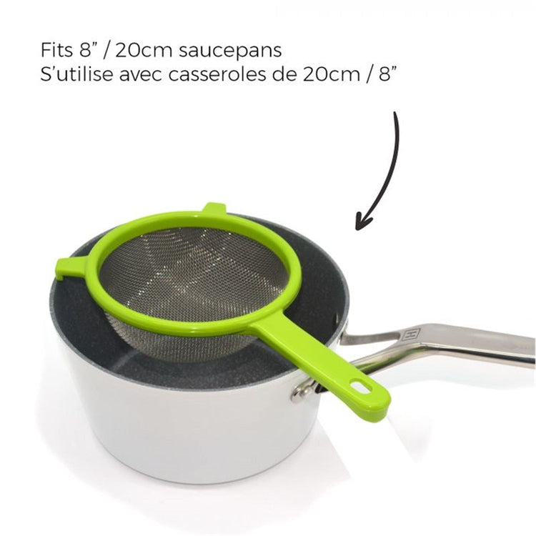 Starfrit - Ensemble de 2 Passoires, Diamètre de 15cm et 20 cm, Filet en Acier Inoxydable - Simple Boutique