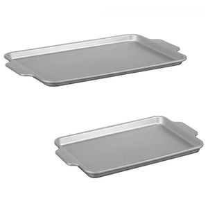 Starfrit - Ensemble de 2 Plaques de Cuisson The Rock Wave, 10" x 15" et 11" x 17.5", Acier au Carbone - Simple Boutique