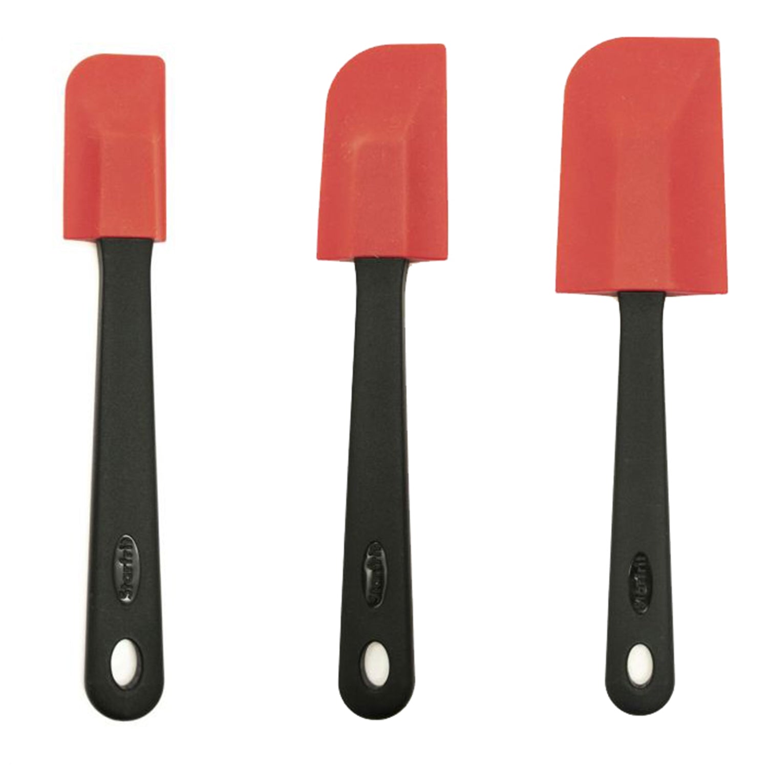 Starfrit - Ensemble de 3 Spatules en Silicone, Résiste à la Chaleur, Rouge - Simple Boutique