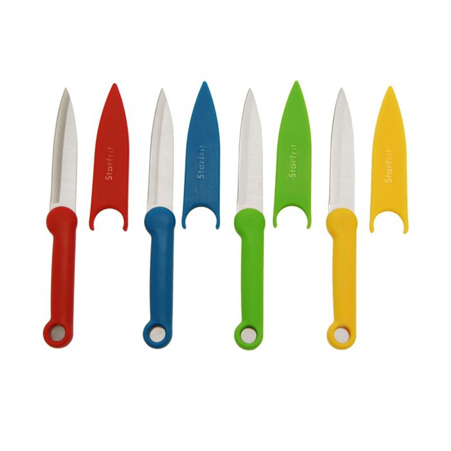 Starfrit - Ensemble de 4 Couteaux à Parer avec Étui de Rangement - Simple Boutique