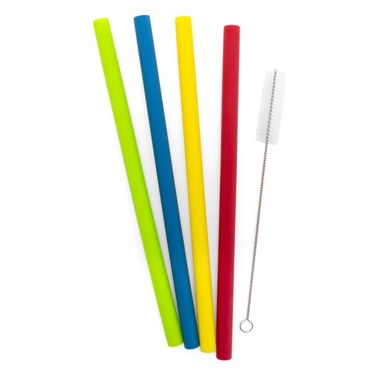 Starfrit - Ensemble de 4 Pailles Réutilisables en Silicone avec Brosse de Nettoyage - Simple Boutique