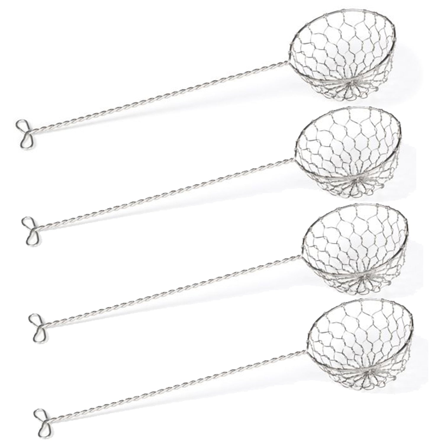 Starfrit - Ensemble de 4 Passoire à Fondue, 2.5" x 8.5", Fait en Acier Inoxydable - Simple Boutique