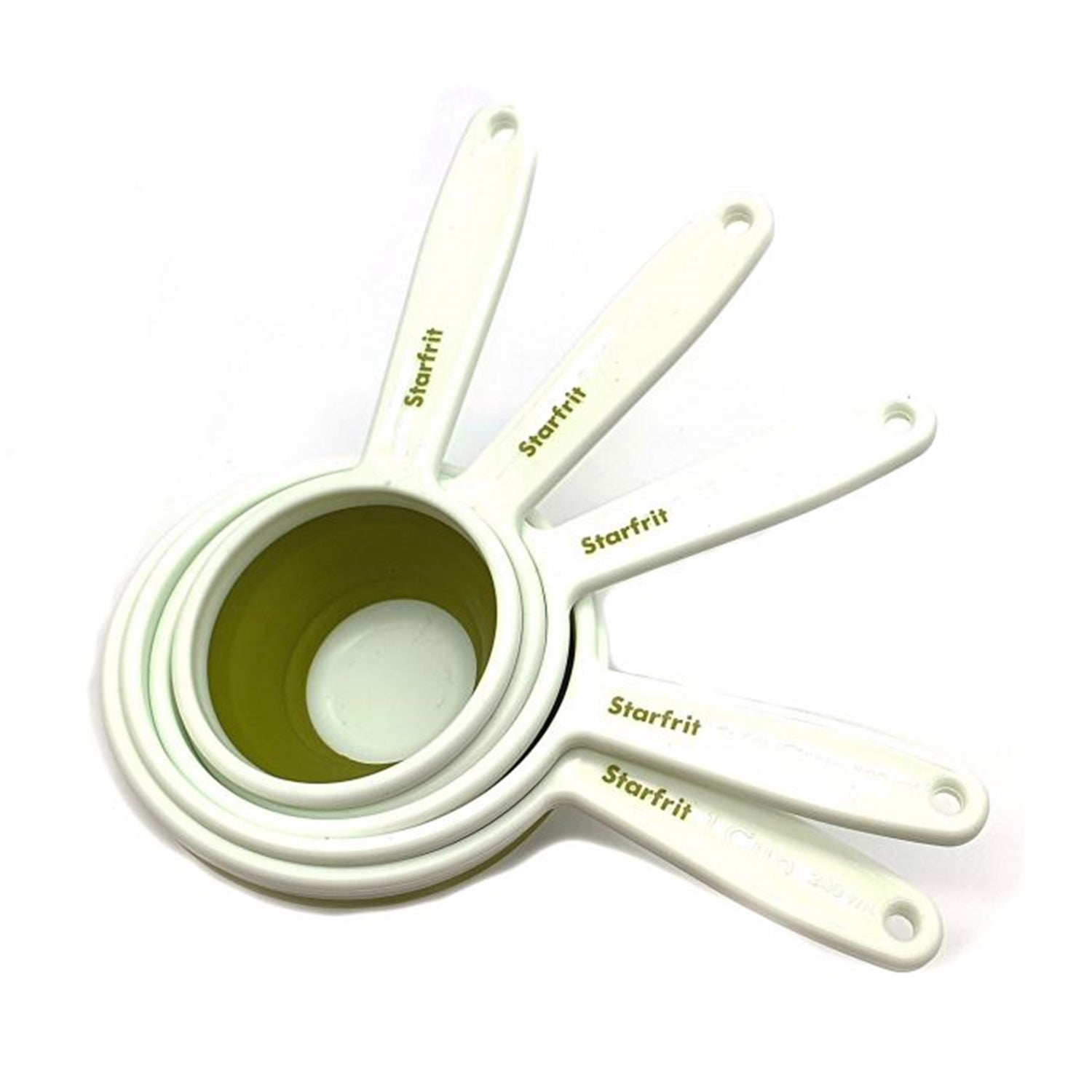 Starfrit - Ensemble de 5 Tasses à Mesurer Repliable, Lavable au Lave-Vaiselle, Vert - Simple Boutique