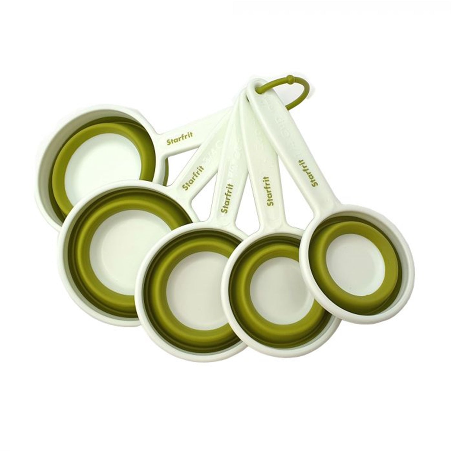 Starfrit - Ensemble de 5 Tasses à Mesurer Repliable, Lavable au Lave-Vaiselle, Vert - Simple Boutique