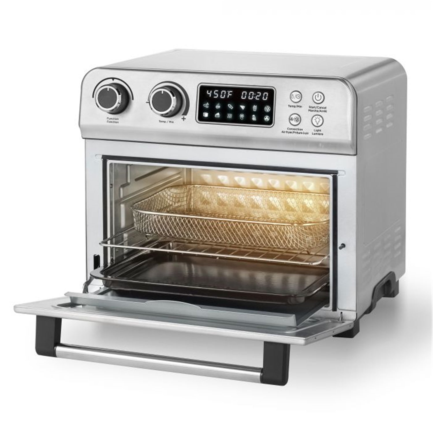 Starfrit - Four à Convection avec Friteuse à Air Chaud, 10 Modes De Cuisson, 1700 Watts, Acier Inoxydable - Simple Boutique
