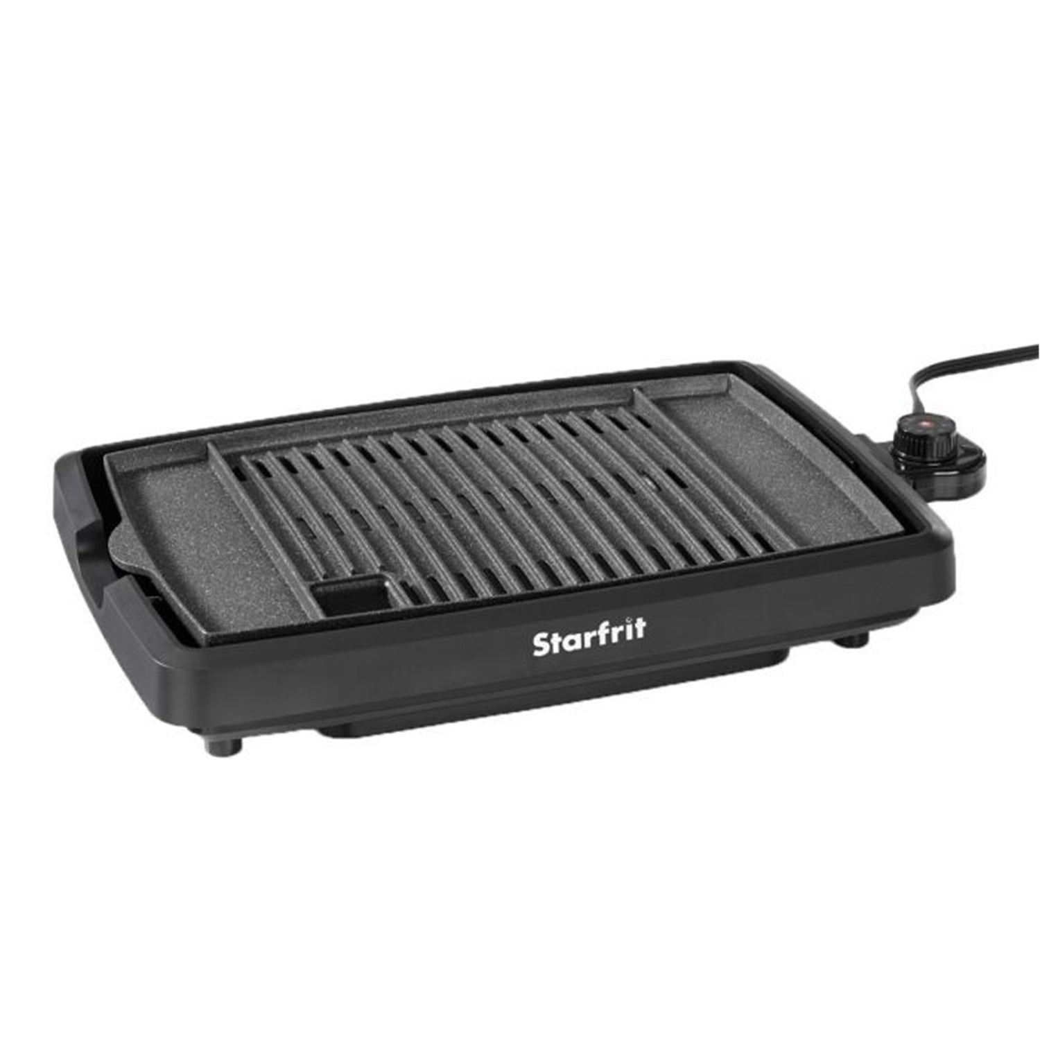 Starfrit - Grill/BBQ d'interieur The Rock, Sans Fumée, Surface Antiadhésive, Noir - Simple Boutique