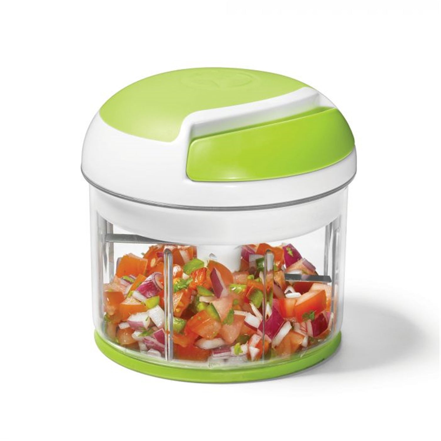 Starfrit - Hachoir Manuel à Corde Rétractable, Système à 3 Lames, Vert - Simple Boutique