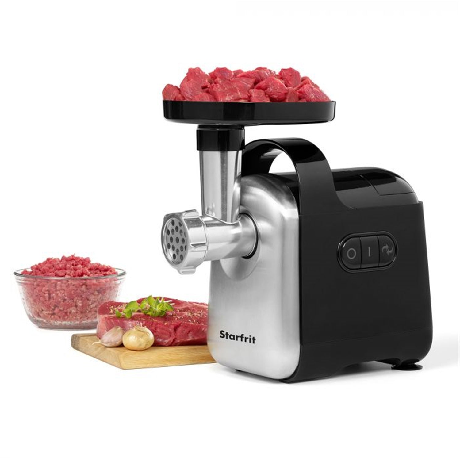 Starfrit - Hachoir à Viande Électrique avec Accessoires, 250 Watts, Noir - Simple Boutique
