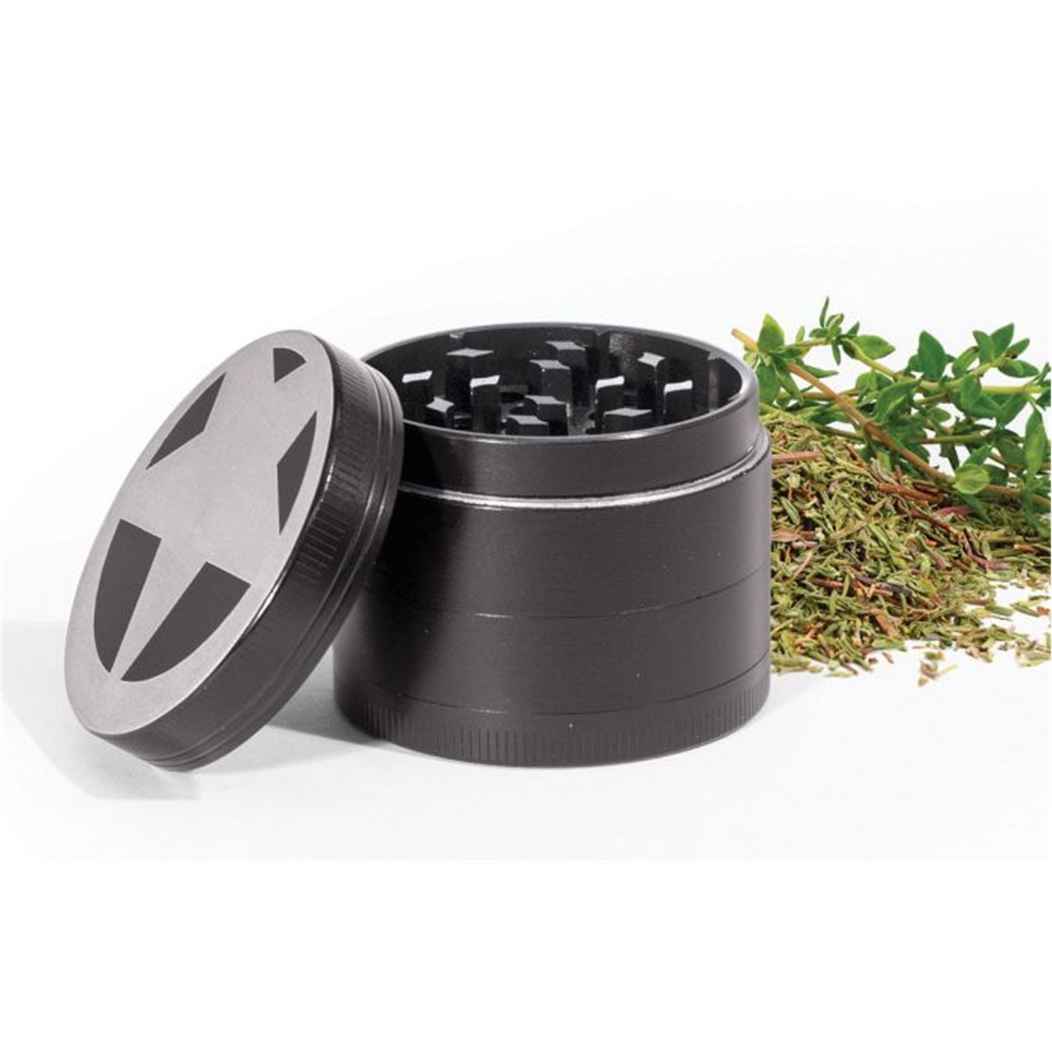 Starfrit - Moulin à Herbes et Épices, Couvercle Magnétique, Noir - Simple Boutique