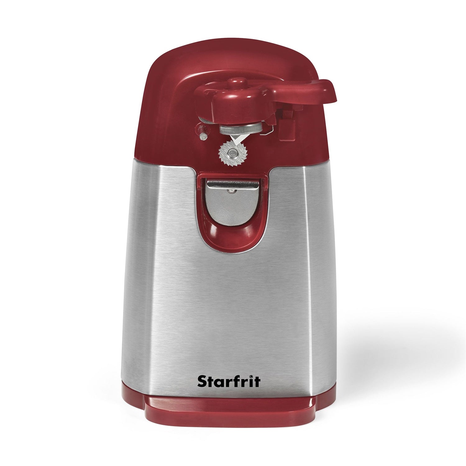 Starfrit - Ouvre-Boite Électrique avec Ouvre-Bouteilles et Affûteur à Couteaux, Rouge - Simple Boutique