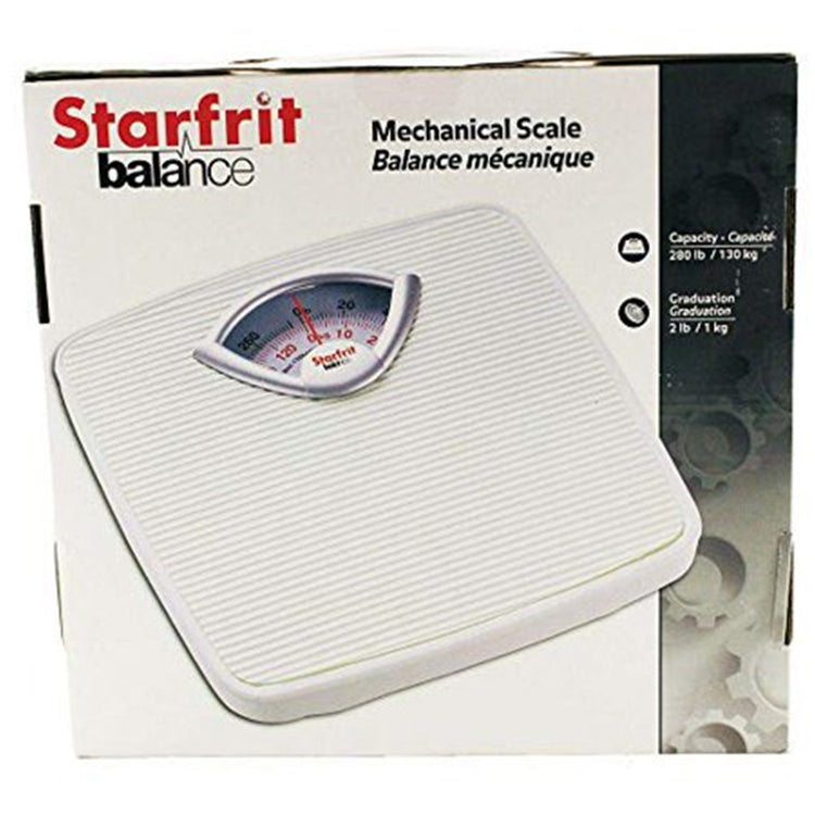 Starfrit - Pèse-Personne/Balance Mécanique, Capacité Maximum 130 kg, Blanc - Simple Boutique