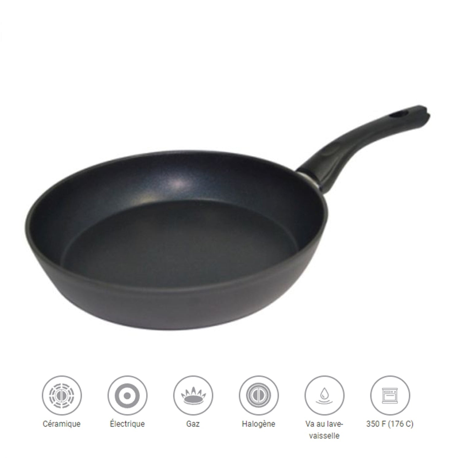 Starfrit - Poêle Antiadhésive Aroma, Diamètre de 11", Noir - Simple Boutique