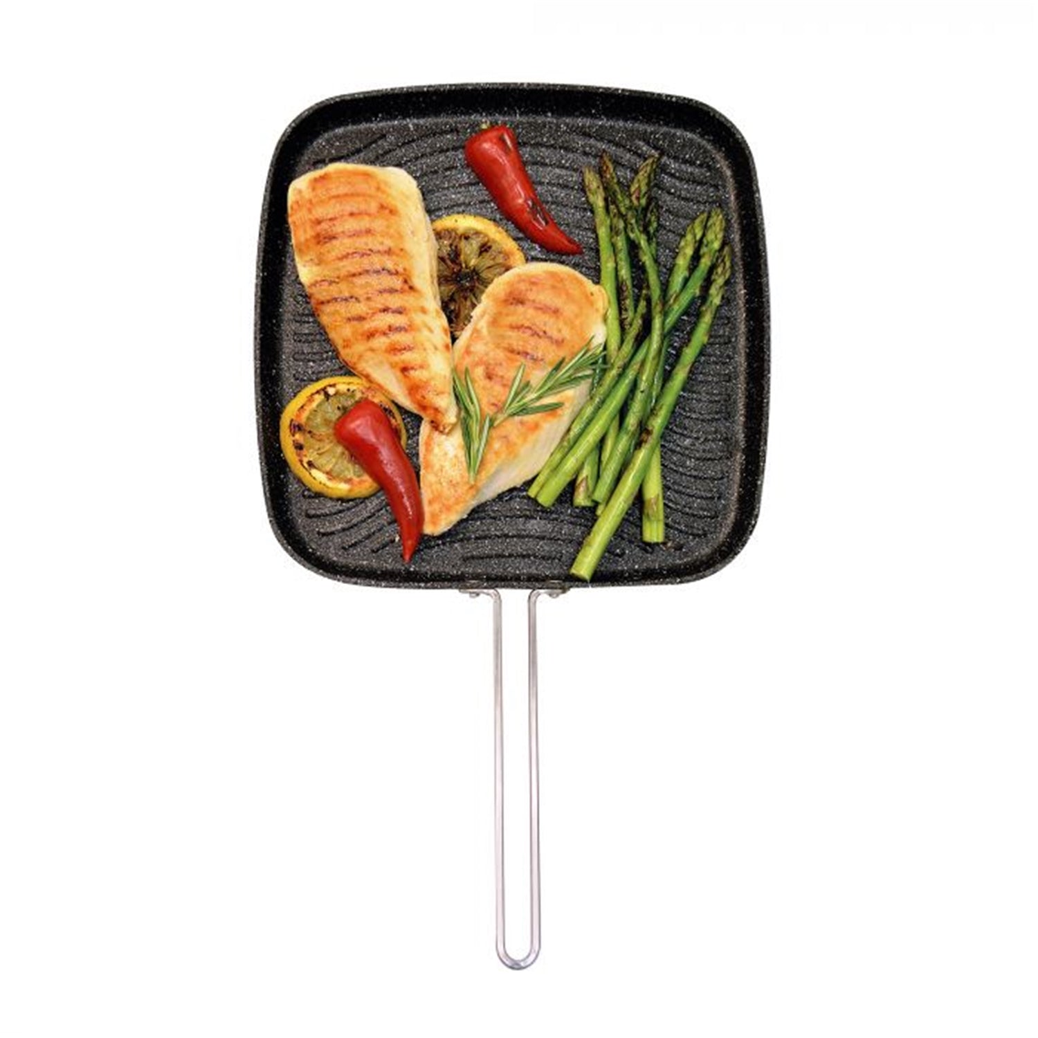 Starfrit - Poêle à Griller The Rock, Largeur de 10", Surface Antiadhésive, Noir - Simple Boutique