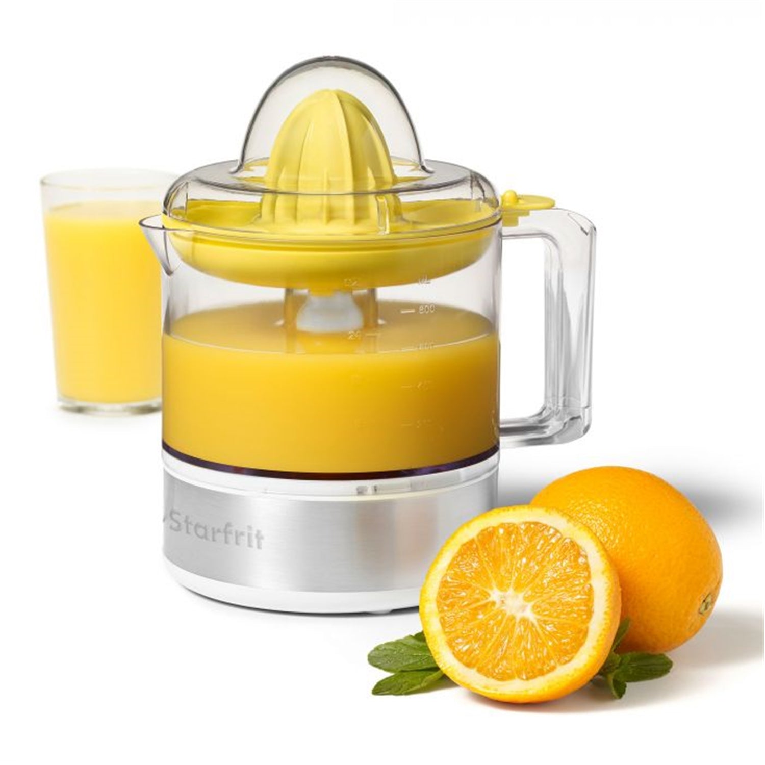 Starfrit - Presse-Agrumes Électrique, Capacilté de 80mL, Base Antidérapante,Blanc - Simple Boutique
