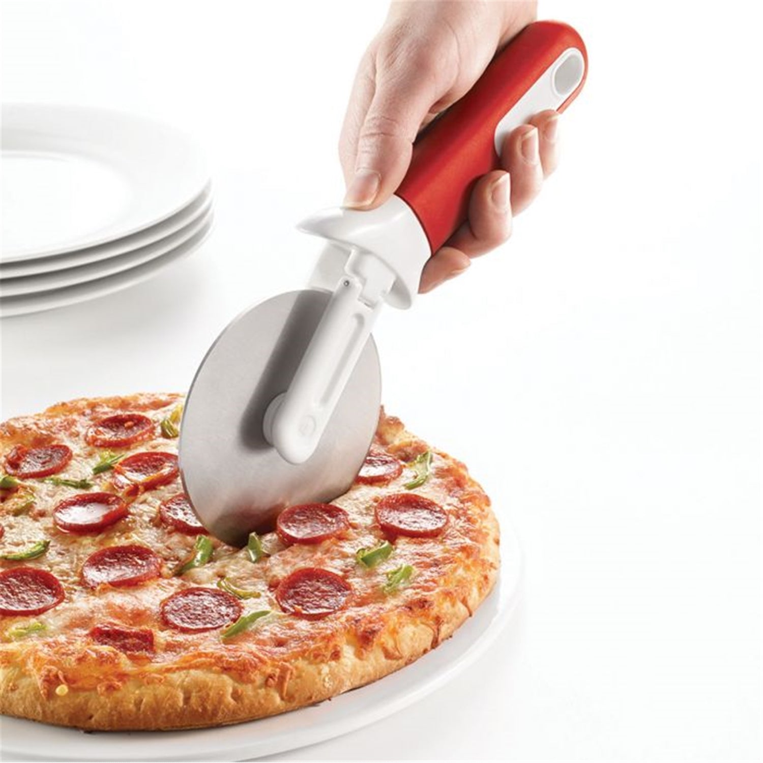 Starfrit - Roulette à Pizza, Détachable pour un Nettoyage Facile, Rouge - Simple Boutique