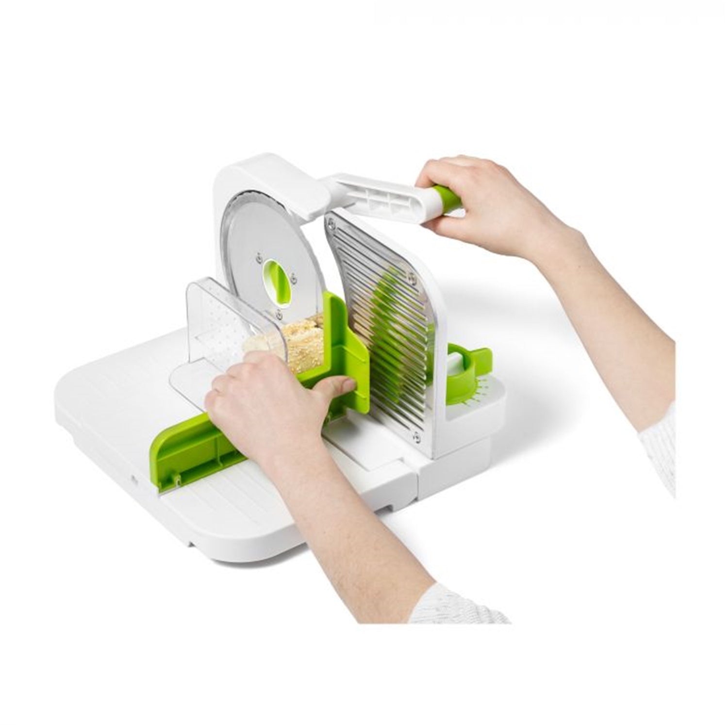 Starfrit - Trancheuse Multifonction Deli Slicer, Lame en Acier Inoxydable de 16.5 cm, Vert - Simple Boutique