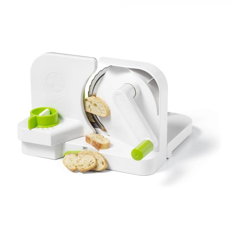 Starfrit - Trancheuse Multifonction Deli Slicer, Lame en Acier Inoxydable de 16.5 cm, Vert - Simple Boutique