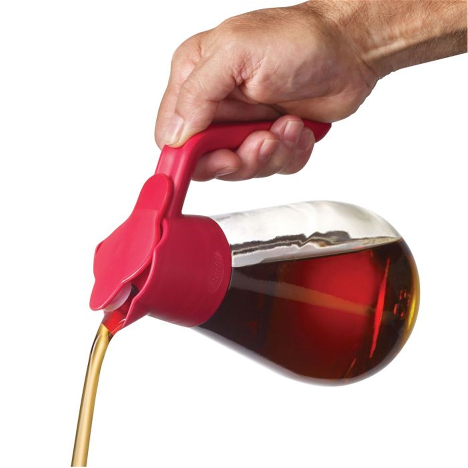 Starfrit - Verseur à Sirop Anti-Goutte, Capacité de 600ml, Rouge - Simple Boutique