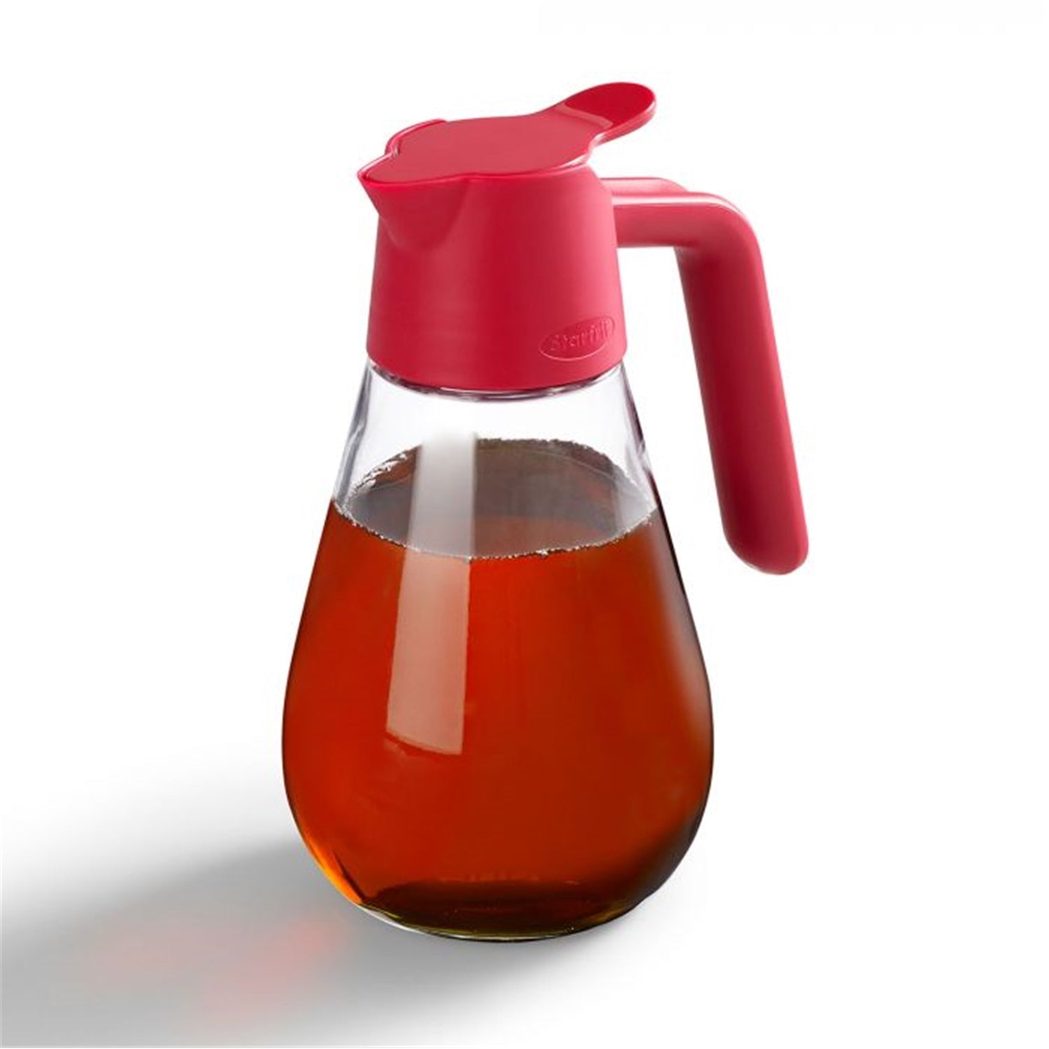 Starfrit - Verseur à Sirop Anti-Goutte, Capacité de 600ml, Rouge - Simple Boutique