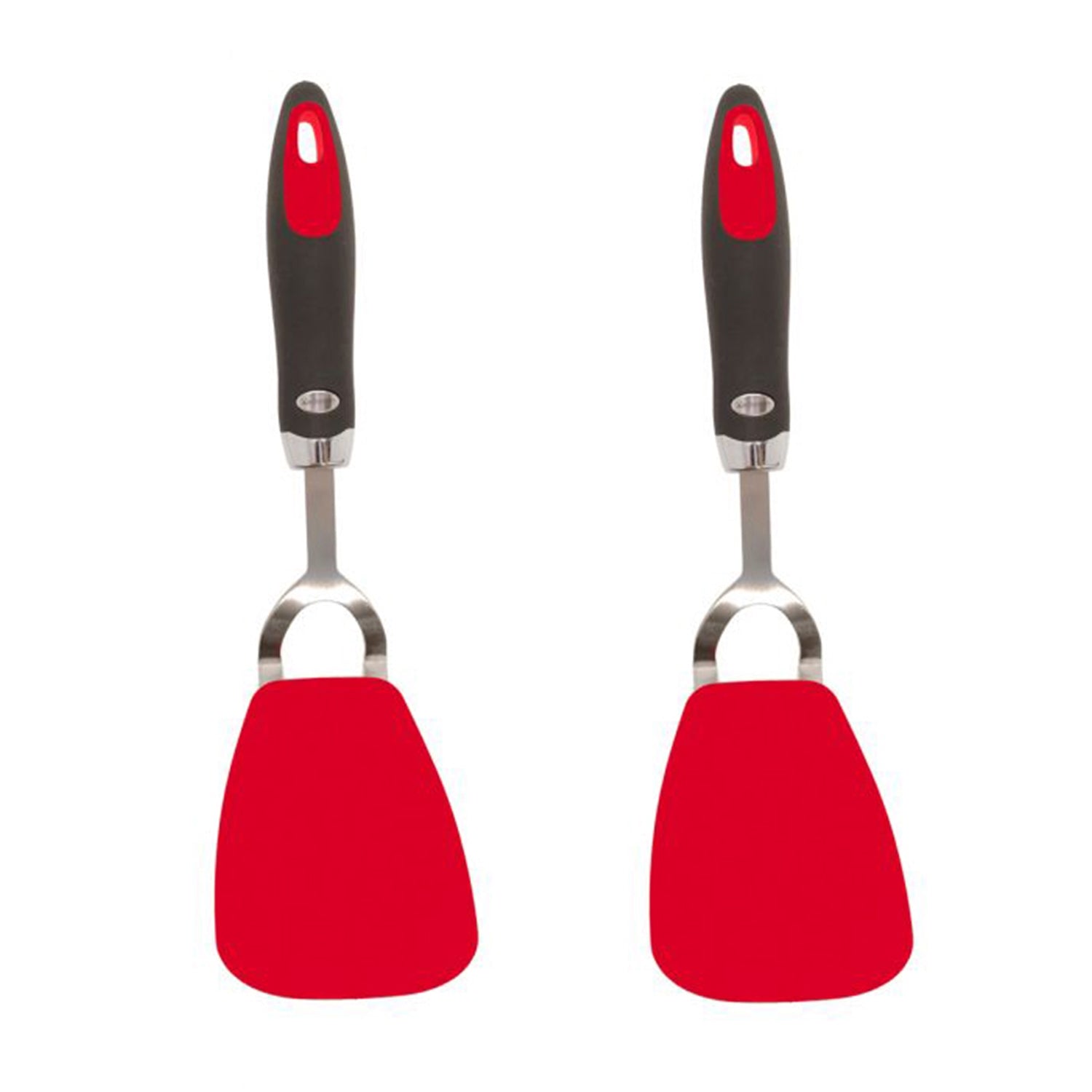 Strafrit - Ensemble de 2 Spatules Flexible Ultra-Mince, Fabriqué en Nylon, Résistante à la Chaleur, Rouge - Simple Boutique