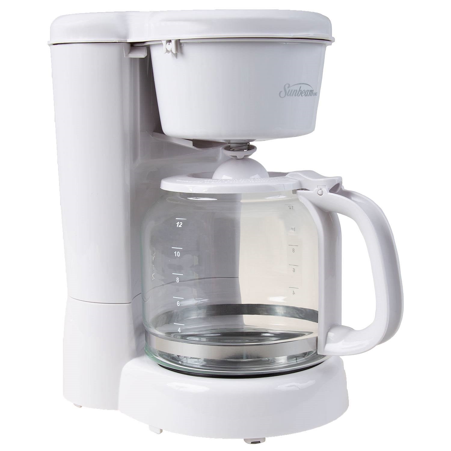 Sunbeam - Cafetière Brew Me avec une Capacité de 12 Tasses, Blanc - Simple Boutique