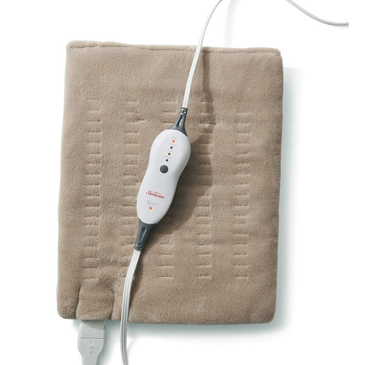 Sunbeam - Coussin Chauffant 12'' x 15'' Avec Arrêt Automatique, Beige - Simple Boutique