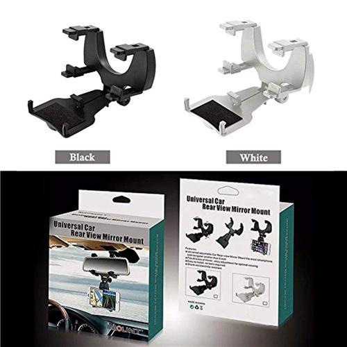 Support De Voiture Pour Téléphone Cellulaire - Installation Sur Rétroviseur - Blanc - Simple Boutique
