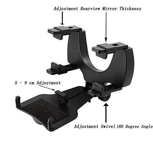 Support De Voiture Pour Téléphone Cellulaire - Installation Sur Rétroviseur - Blanc - Simple Boutique