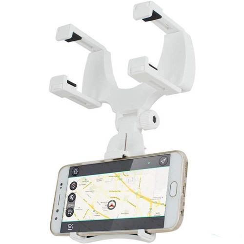 Support De Voiture Pour Téléphone Cellulaire - Installation Sur Rétroviseur - Blanc - Simple Boutique