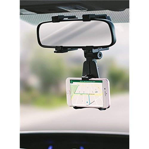 Support De Voiture Pour Téléphone Cellulaire - Installation Sur Rétroviseur - Noir - Simple Boutique