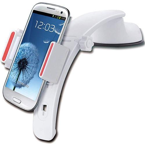 Support De Voiture Pour Téléphone Cellulaire Universel 3 En 1 Pour Ventilation / Support Magnétique / Support Tableau De Bord - Blanc - Simple Boutique