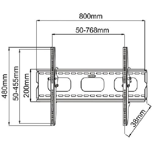 Support Mural Inclinable ultra-mince LCD LED PLASMA 32"-60" N - Simple Boutique