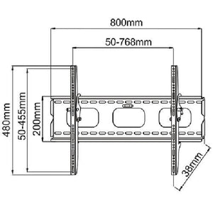 Support Mural Inclinable ultra-mince LCD LED PLASMA 32"-60" N - Simple Boutique