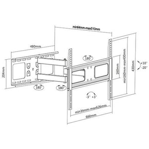 Support Mural à 1 bras articulé TV LED LCD PLASMA 32" à 65" - BOITE OUVERTE - Simple Boutique