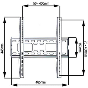 Support Mural fixe ULTRA-MINCE LCD LED PLASMA 23" à 46" 400x400 - Simple Boutique