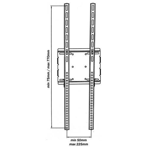 Support Mural orientation portrait HDTV LCD LED PLASMA 32"-65" - Simple Boutique