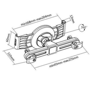 Support Pour Tablette Universel Pour Appui-Tête De Voiture Rotation 360 Degrés Blanc - Simple Boutique
