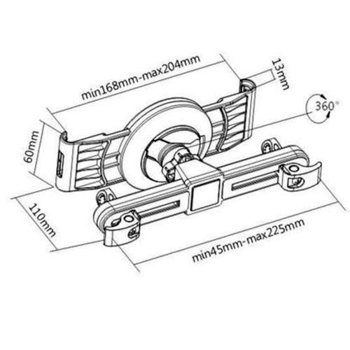Support Pour Tablette Universel Pour Appui-Tête De Voiture Rotation 360 Degrés Blanc - Simple Boutique