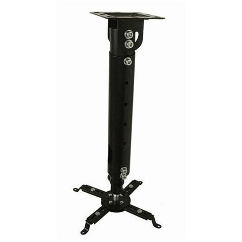 Support Projecteur Extensible 2.25 Pieds Pour Plafond Noir Max 44Lbs
