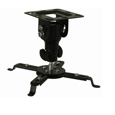 Support Projecteur Extensible 2.25 Pieds Pour Plafond Noir Max 44Lbs