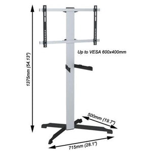 Support TV de plancher pour t&eacute;l&eacute; LED 32" à 47" - Simple Boutique