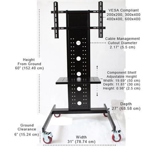 Support TV portatif sur roulettes LED PLASMA LCD 26 à 64po - Simple Boutique
